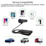 One For Four 8A Car Charger QC3.0 Fast Charge 4USB Car Front And Rear Seat Car Charger - Image 6