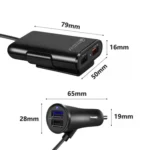 One For Four 8A Car Charger QC3.0 Fast Charge 4USB Car Front And Rear Seat Car Charger - Image 7