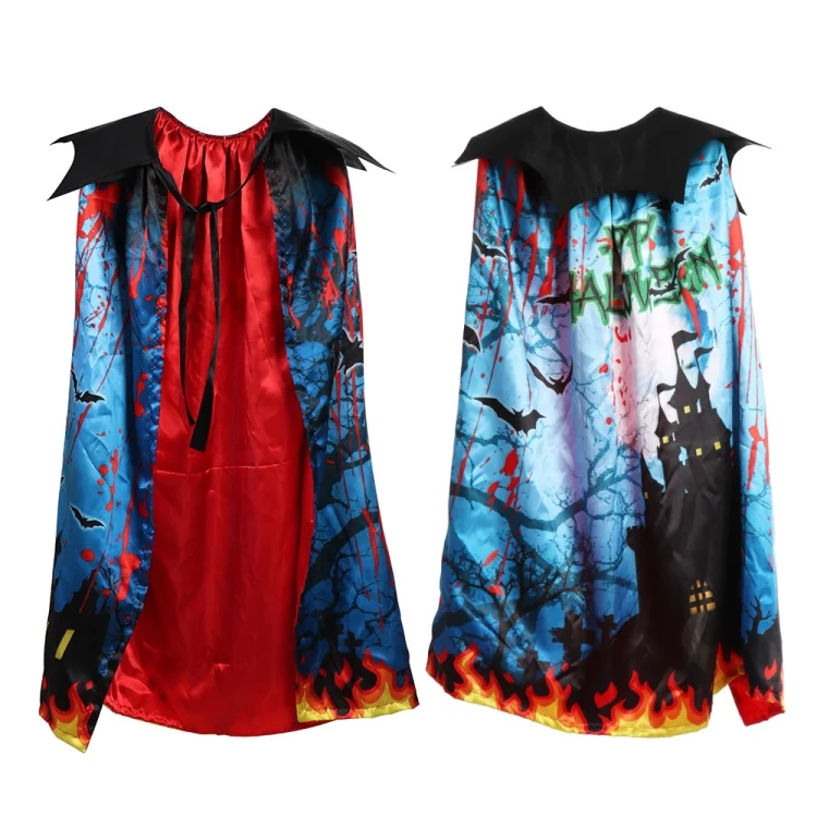 TBD0536375801_B1.webp Halloween Dress Up Kids Double-Layer Printed Cloak - Image 2