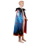 Halloween Dress Up Kids Double-Layer Printed Cloak - Image 8