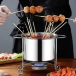 Stainless Steel Pot Rack Single Alcohol Dry Pot Skewers Shabu-Shabu - Image 7