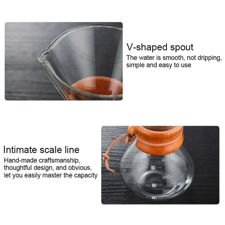 TBD0536691301_3.webp Hand Coffee Pot High Temperature Resistant 400ml Glass Coffee Pot - Image 4