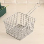 Electroplating Wrought Iron Fries Fried Basket Mini Grid Fried Food Storage Basket