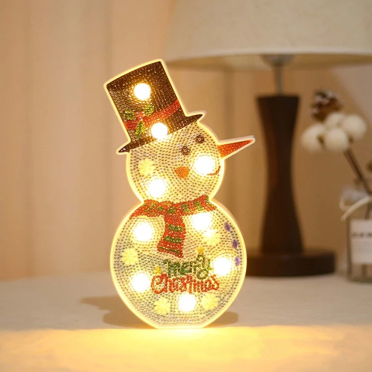 TBD0537004501B.webp DIY Diamond Painting LED Night Light Sticking Diamond Christmas Decoration Table Lamp - Image 1
