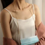 Flower Gold-Plated Stainless Steel Hanging Neck Chain Anti-Lost Mask Lanyard - Image 6