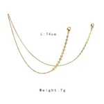 Flower Gold-Plated Stainless Steel Hanging Neck Chain Anti-Lost Mask Lanyard - Image 2