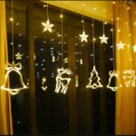LED Curtain Lights Christmas Decoration Bell And Deer String Lights - Image 5