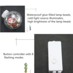 LED Copper Wire Curtain Light Wishing Ball Christmas Decoration String Lights, Random Style Delivery - Image 4