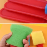 2 Sets Sponge Painting Brush Children Art Painting Seal Tool - Image 4