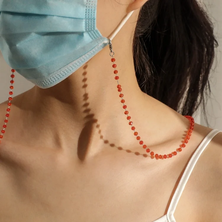 TBD0537201801A_2.webp Glossy Crystal Beads Handmade Mask Anti-Lost Hanging Lanyard Chain Glasses Chain - Image 5