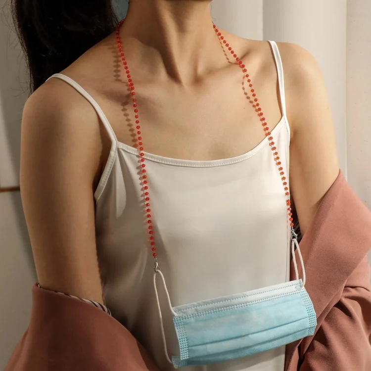 TBD0537201801A_3.webp Glossy Crystal Beads Handmade Mask Anti-Lost Hanging Lanyard Chain Glasses Chain - Image 6