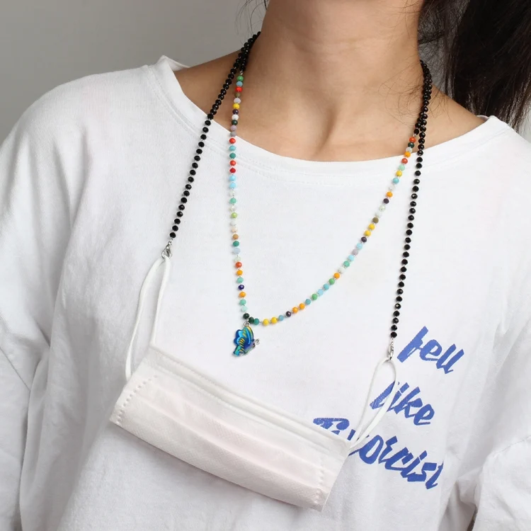 TBD05372021_5.webp Jewelry Bead Chain Butterfly Pendant Mask Anti-Drop Lanyard Necklace Glasses Chain - Image 6