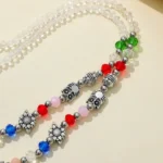 Mask Lanyard Necklace Transparent Faceted Bead Retro Anti-Lost Mask Chain - Image 3