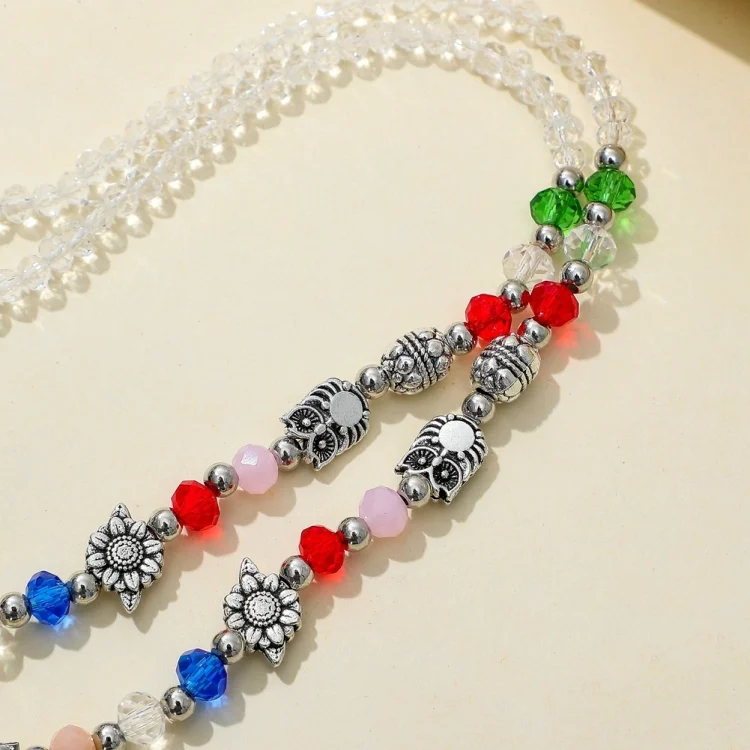 TBD05372026_2.webp Mask Lanyard Necklace Transparent Faceted Bead Retro Anti-Lost Mask Chain - Image 3