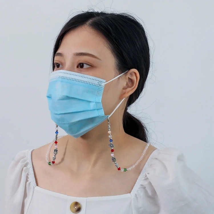 TBD05372026_3.webp Mask Lanyard Necklace Transparent Faceted Bead Retro Anti-Lost Mask Chain - Image 4