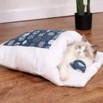 Closed Removable and Washable Cat Litter Sleeping Bag Winter Warm Dog Kennel