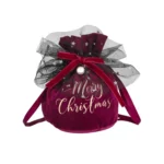Christmas Velvet Peace Fruit Gift Bag Christmas Decoration Supplies Children Candy Gift Bag