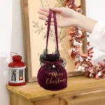 Christmas Velvet Peace Fruit Gift Bag Christmas Decoration Supplies Children Candy Gift Bag - Image 5