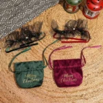 Christmas Velvet Peace Fruit Gift Bag Christmas Decoration Supplies Children Candy Gift Bag - Image 3
