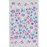 10pcs 3D Adhesive Butterfly Retro Rose Color Nail Art Sticker