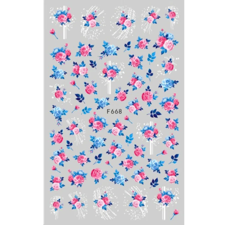 TBD053795001A.webp 10pcs 3D Adhesive Butterfly Retro Rose Color Nail Art Sticker - Image 1