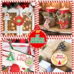 Christmas Creative DIY Decoration Gift Set  Handmade Wood Chip Pendant - Image 6