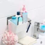 Powerful Non-Marking Sticker Mounting Device Shelf Bathroom Drain Cosmetic Storage Rack - Image 4