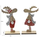 Christmas Decoration Wooden Painted Christmas Elk Ornaments - Image 2