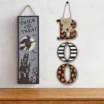 Wooden Halloween BOO Letters Home Decoration Hanging Crafts