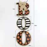 Wooden Halloween BOO Letters Home Decoration Hanging Crafts - Image 3