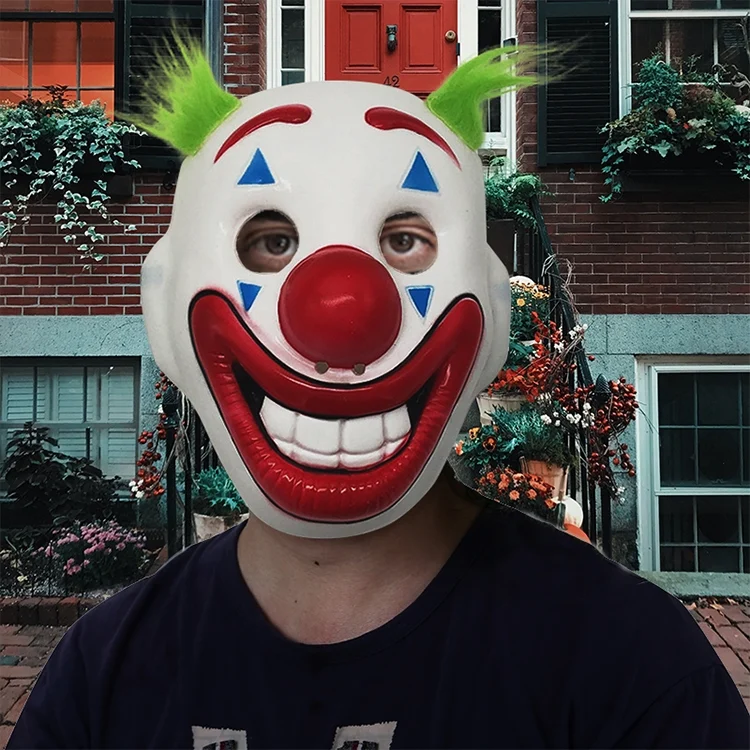 TBD05388761_5.webp Halloween Horror Props Wig Clown Mask - Image 6