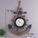 Retro Old Decoration Wall Clock Living Room Wooden Clock Wall Decoration - Image 6