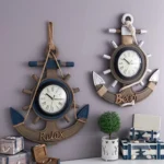 Retro Old Decoration Wall Clock Living Room Wooden Clock Wall Decoration - Image 5
