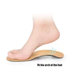 1 Pair Breathable Sweat-Absorbing And Shock-Absorbing Leather Arch Correction Insole - Image 8