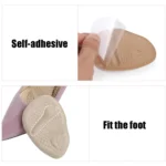5 Pairs Sweat-Absorbent Breathable Non-Slip Forefoot Pad High Heels Anti-Pain Pad, Random Color Delivery - Image 7