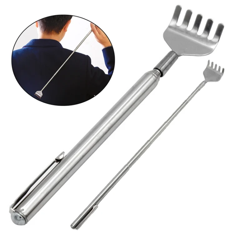 TBD0539492.webp 2 PCS Extendable Back Scratcher Stainless Steel Telescopic Anti Itch Claw Massager Extender - Image 1