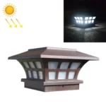 Solar Coffee Column Head Lamp Outdoor Waterproof Decorative Wall Lamp