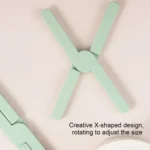 Thickened X-shaped Silicone Foldable Pot Mat Kitchen  Heat-Insulation Meal Coaster High Temperature Table Mat - Image 5