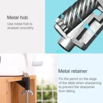 Deli Stationery Pencil Sharpeners Office School Supplies Mechanical Manual Pencil Sharpener - Image 6