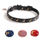 Pet Collar Webbing Cat Collar Star Moon with Pendant - Image 4