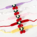 Pet Handmade Knitted Wool Cherry Cat Dog Collar Bib Adjustable Necklace - Image 4