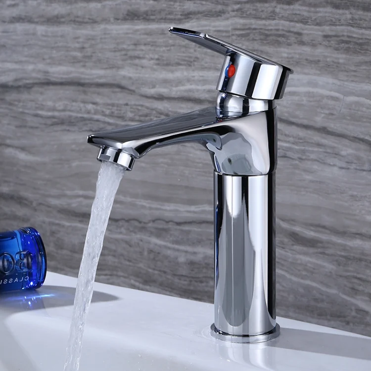 All Copper Hot Cold Water Faucet Bathroom Lift Faucet