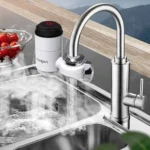 Zoosen Electric Hot Water Faucet Connection Type Instant Hot Water Faucet CN Plug, Style:White + Leak Protection - Image 2