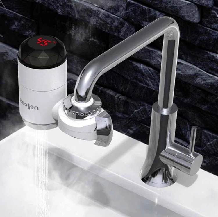 TBD0541004501_B5.webp Zoosen Electric Hot Water Faucet Connection Type Instant Hot Water Faucet CN Plug, Style:White + Leak Protection - Image 6
