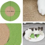Pet Cat Litter Cotton Thread Woven Cat Grinding Claw Mattress Cool Cat Scratching Blanket - Image 3