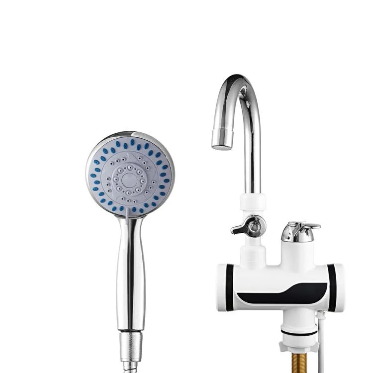 Dynamic Digital Display Instant Heating Electric Hot Water Faucet Kitchen&Domestic Hot&Cold Water Heater EU Plug