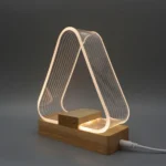 USB Simple Study Desk Lamp LED Acrylic Night Light - Image 2