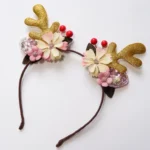 Christmas Hair Accessories Antlers Headband And Little Angel Hairpin Hair Band Combination Set - Image 4