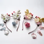 Christmas Hair Accessories Antlers Headband And Little Angel Hairpin Hair Band Combination Set - Image 2