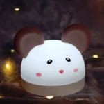 Cute Mouse Silicon Night Light with Electronic Alarm Clock Function Bedside Sleeping Desk Lamp Learning Clock - Image 5